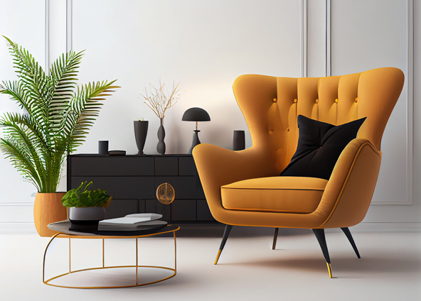 Art Leather Used For Lounge Chair